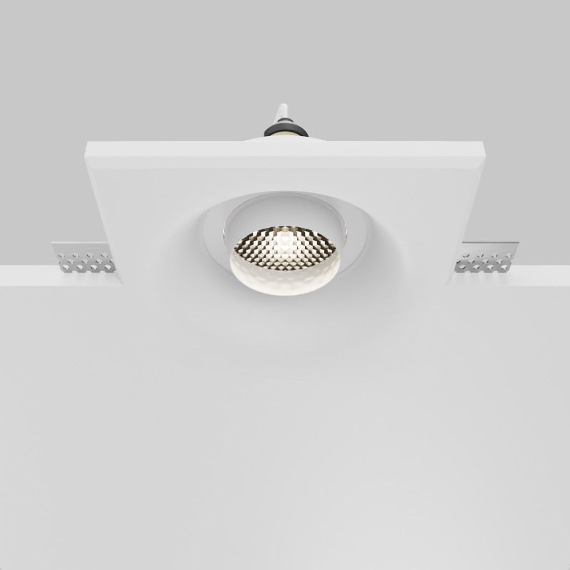 Встраиваемый светильник 20 см, Maytoni Gyps Modern DL006-GU10-RD-W, белый