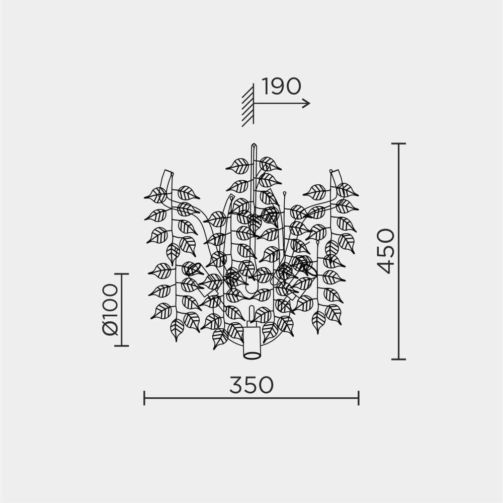 Настенный светильник MODESTYLE MS.2109.350 GD