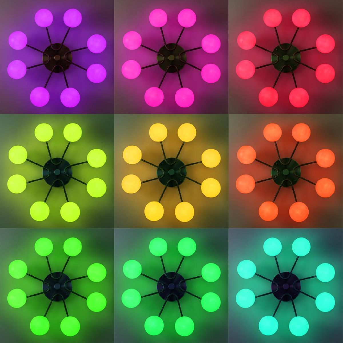 Потолочная люстра 45 см, 48W, 3000-5500K+RGB, Citilux Адам смарт CL228A143, бронза