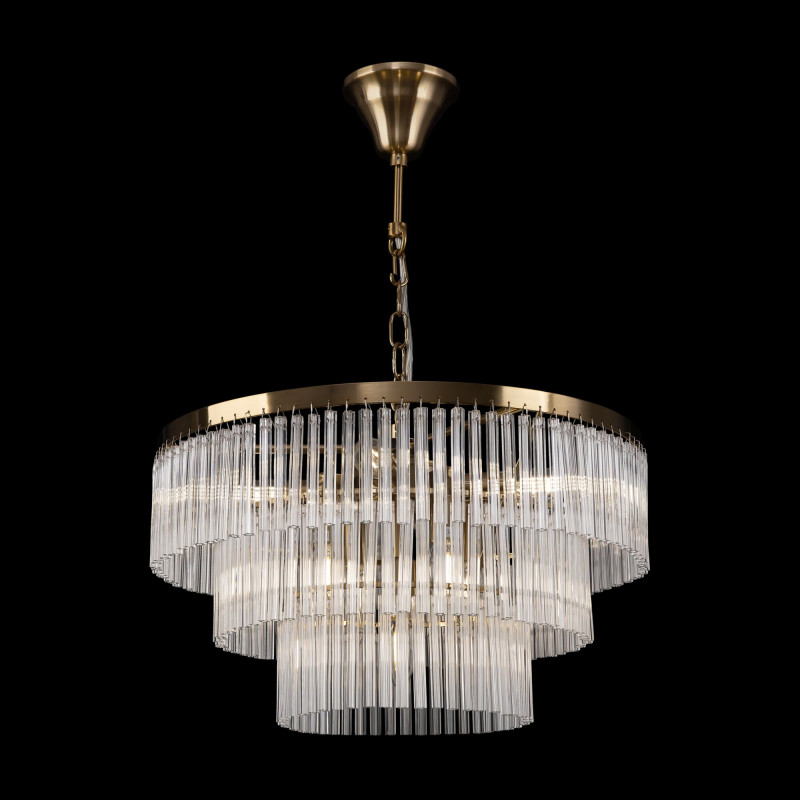 Люстра подвесная Maytoni Colonne MOD093PL-09BS, диаметр 47 см, латунь