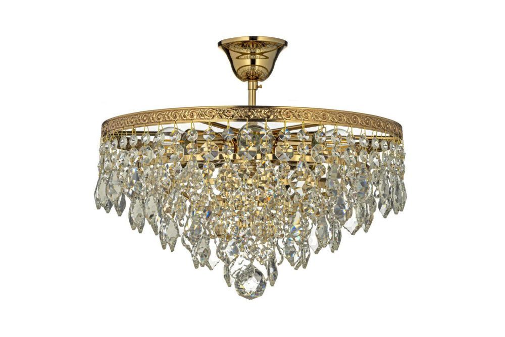Люстра потолочная *38*32 см, 5*E27*60W, Arti Lampadari Castellana Gold Castellana E 1.3.38.602 G, Золото