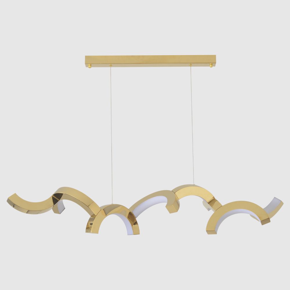 Светильник подвесной 128*30,5*23,5-227,5 см, *LED*100W, 3000K, Crystal Lux Hatt HATT SP100W LED, Золото