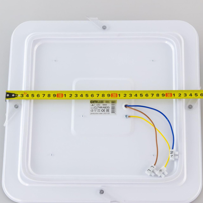 Светильник 38 см, 48W, 3000-5500К, 4100Lm, 16 м2 Citilux Симпла CL714K480G с пультом и RGB подсветкой 