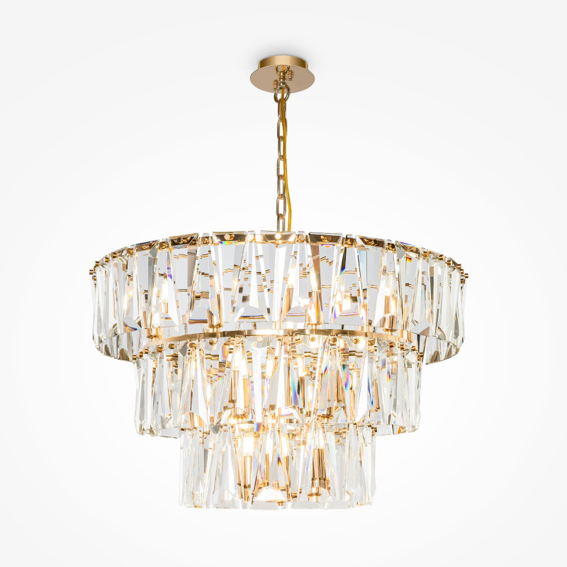 Подвесная люстра Maytoni Puntes MOD043PL-18G, диаметр 77 см, золото
