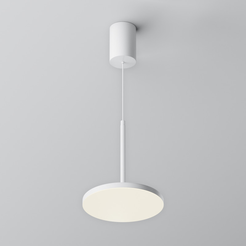 Подвесной светильник 18,5*18,5*195 см, LED, 12W, 4000К, Maytoni Technical PLATO P076PL-L12W4K-W белый