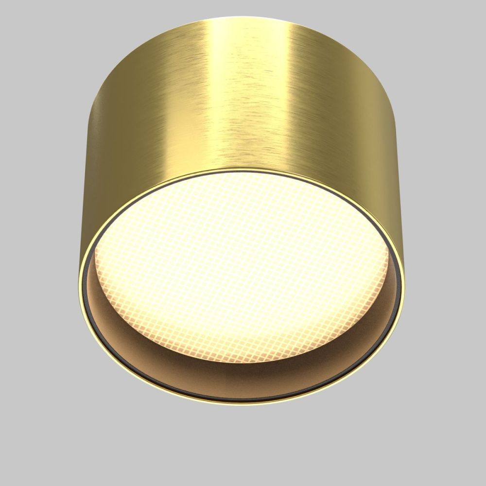 Потолочный светильник 9 см, 7W, 3000K, Maytoni Technical Glare C127CL-L7W3K-BS, латунь