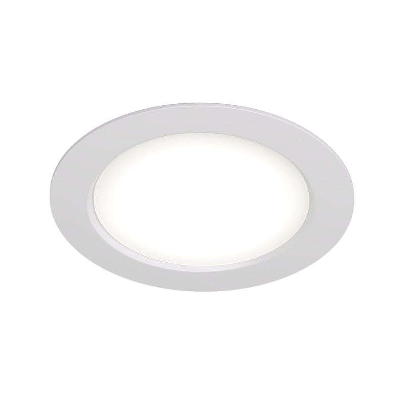 Светильник встраиваемый 11*11*3,5 см, вр 9 см, *LED*7W, 4000K, Denkirs Snartun DK3049-WH, белый