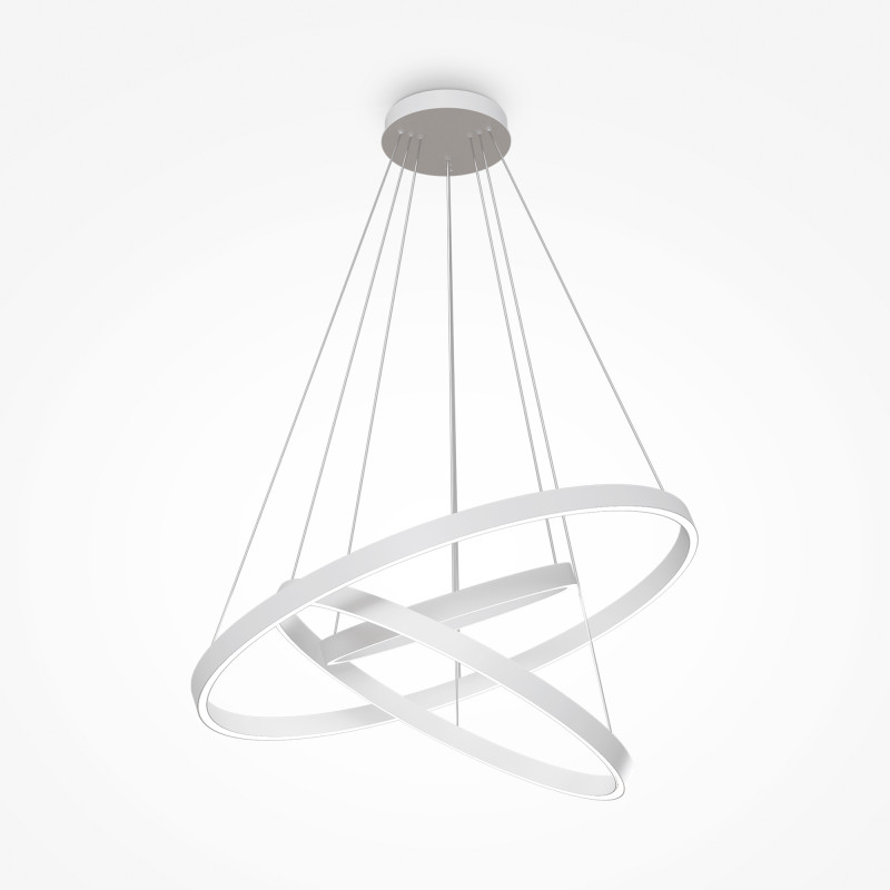 Подвесная люстра 80*140,5 см, LED, 108W, 3000К-4000К, Maytoni Rim MOD058PL-L100WK белый