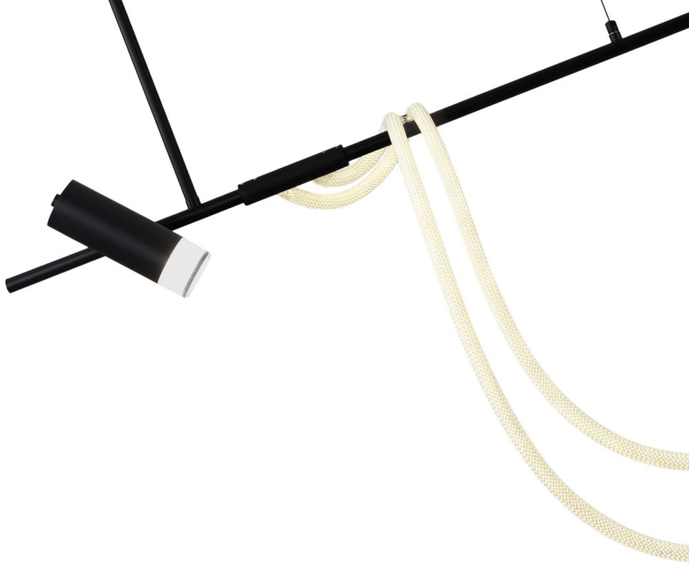 Светильник 120 см, Led 40W+GU10 1*10W (4000K), Kink Light 08039K-120A,19, черный