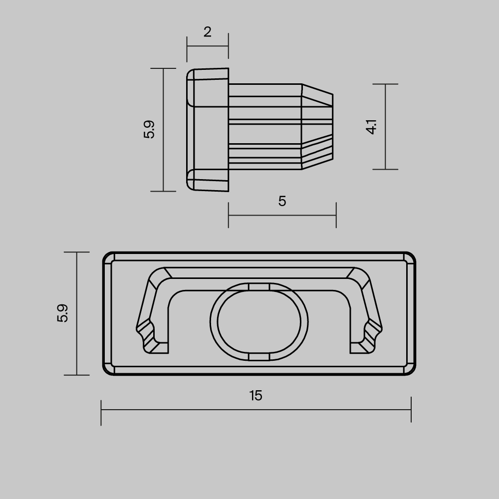 Комплект заглушек (для профиля 22×06) 10 шт., ALM-004-B-EC 642012, 1*2*1 см, Maytoni Led Strip 642012, Черный