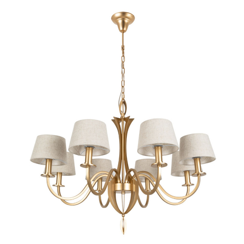 Подвесная люстра Divinare Florence 6819/19 SP-8, диаметр 97 см, матовое золото