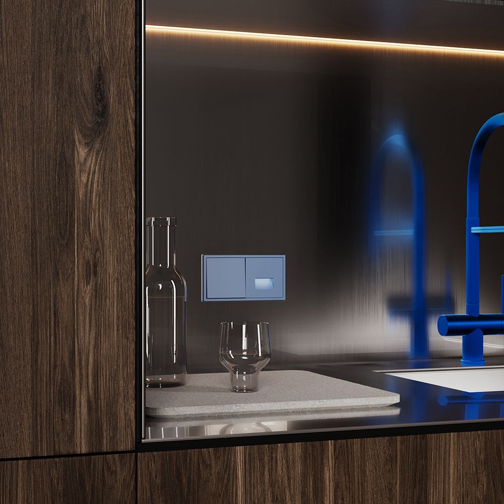 Клавиша для выключателя/переключателя одноклавишного, S70, деним Voltum VLS000115