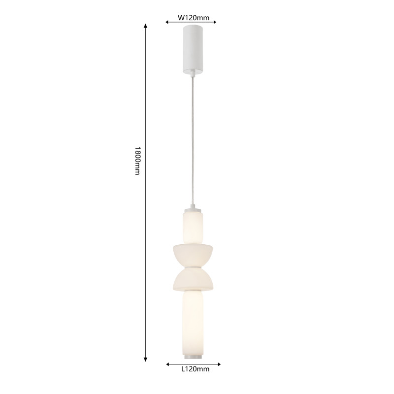 Подвесной светильник 12*108 см, LED, 24W, 4000К, Favourite Prank 4457-1P белый