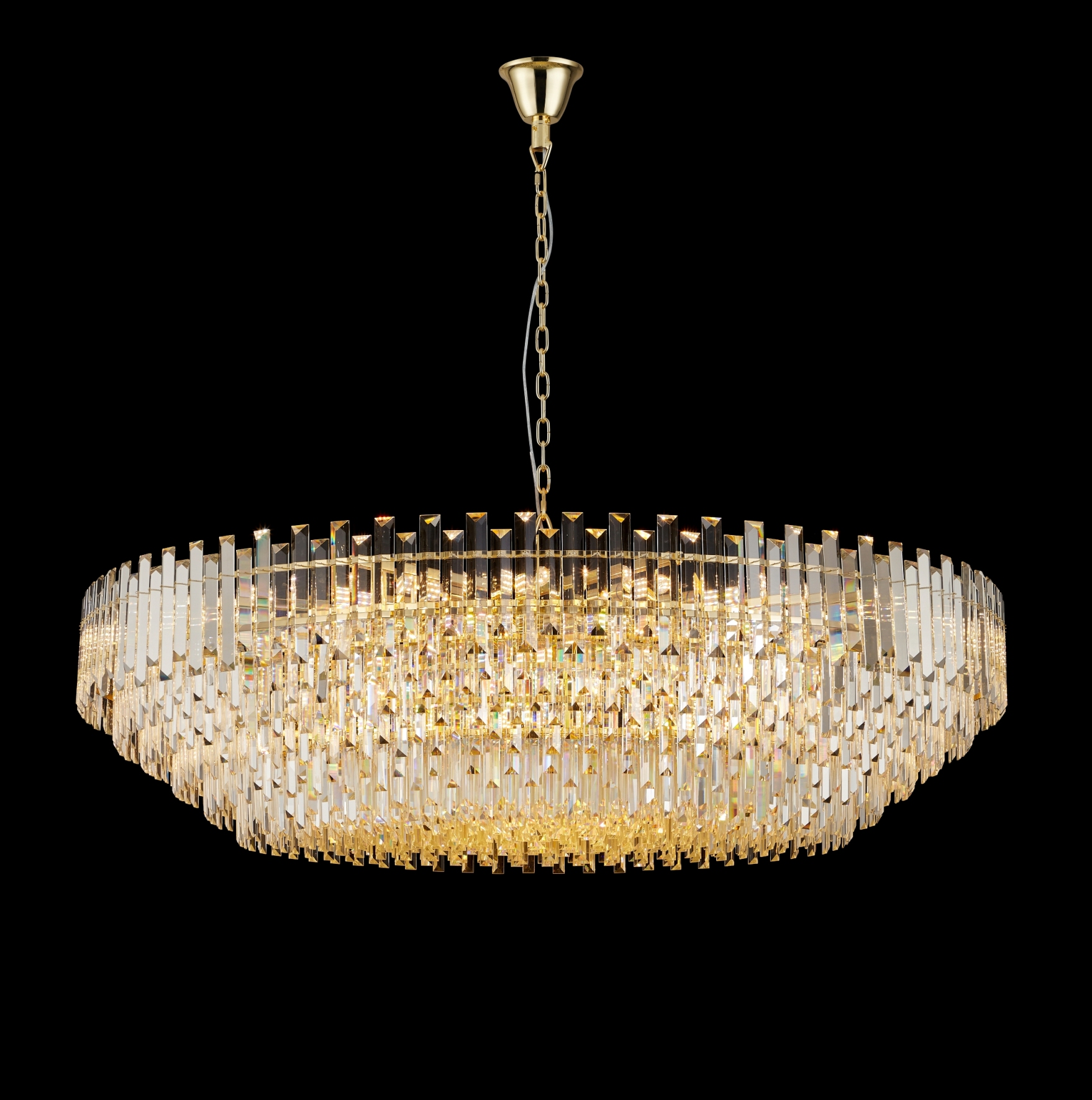 Люстра  1500*410, 42*E14, 40W NewRgy Cristallo DM50-ф1500*H410 H GOLD, H GOLD