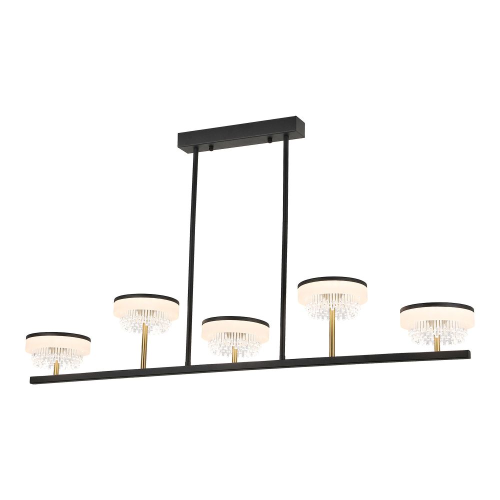 Линейно-подвесной светильник *105*33-56 см, 5*LED*7W, 4000K, Lussole  LSP-7485, черный