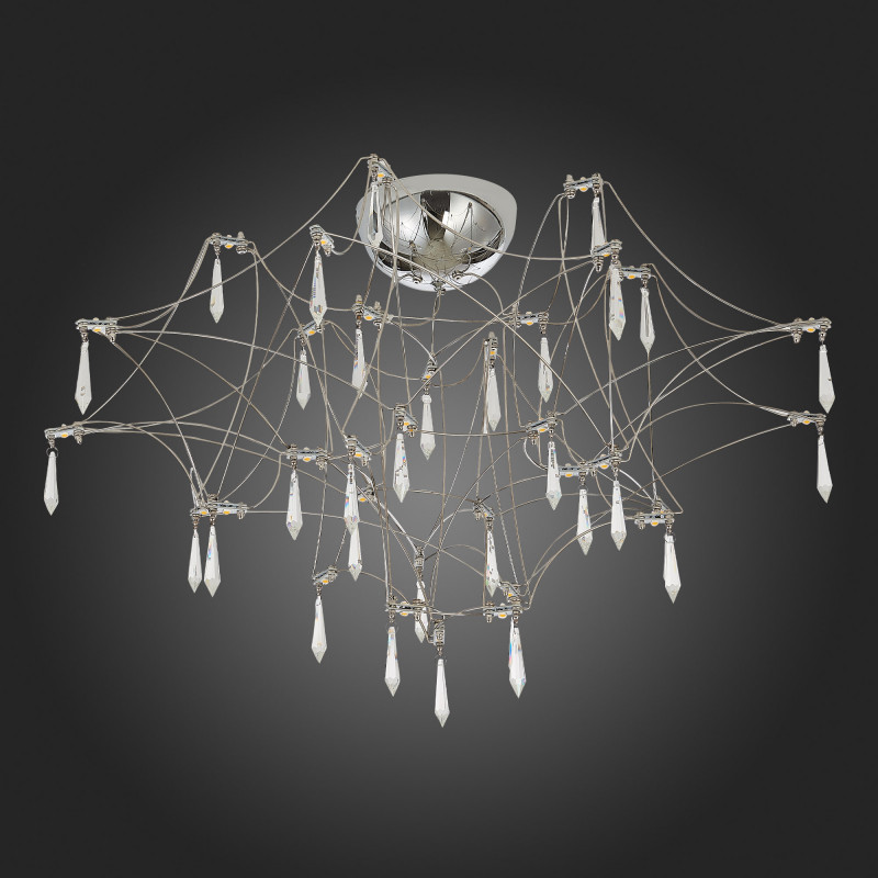 Люстра потолочная 72 см, 35W, 3000K ST LUCE GRAVETTA SL797.102.78 Хром, Прозрачный