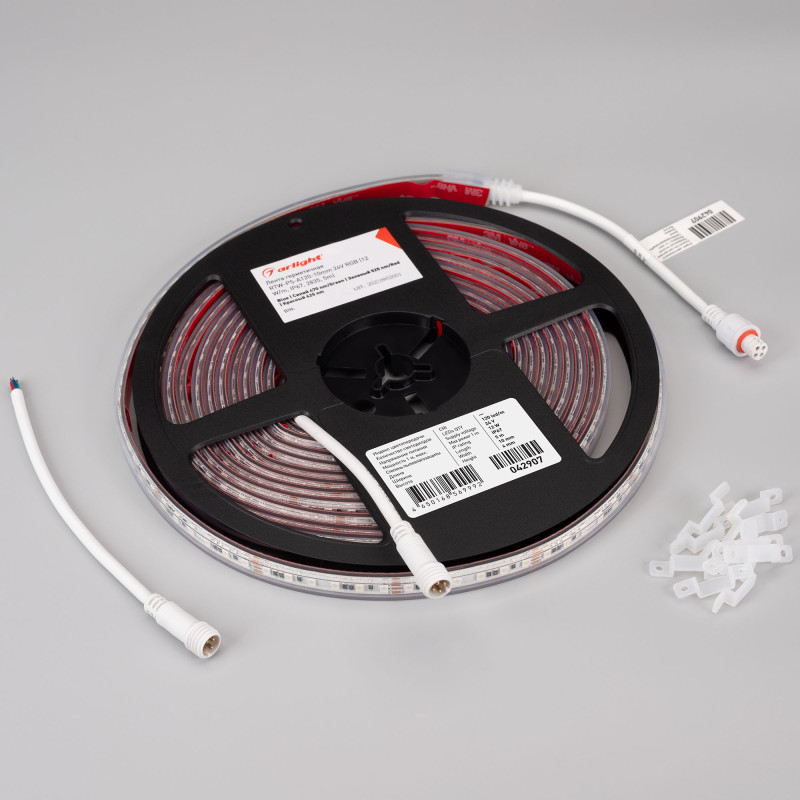 Лента герметичная RTW-PS-A120-10mm 24V RGB (12 W/m, IP67, 2835, 5m) (Arlight, 5 лет) 042907. Цена указана за 5 метров. Продается кратно 5 метрам.