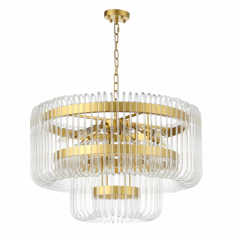 Люстра подвесная 80 см, 480W, ST LUCE GROSSETO SL1228.203.12 Золотистый