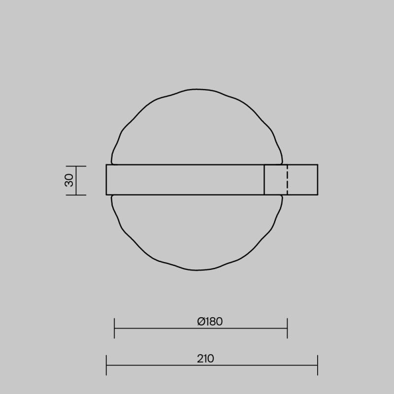 Бра 21*18*18 см, LED*6W, 3000K, Maytoni Misterio MOD379WL-L6B3K, черный