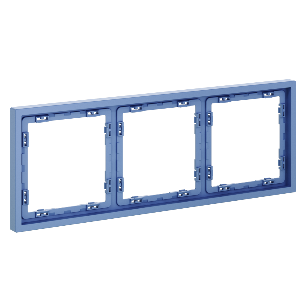 Рамка пластиковая S70 на 3 поста, деним Voltum VLS100315