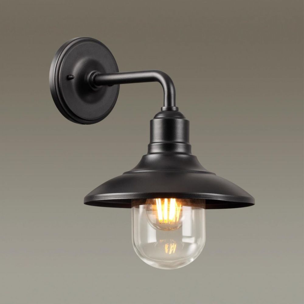 Уличный настенный светильник Odeon Light Campa 4965/1W, черный