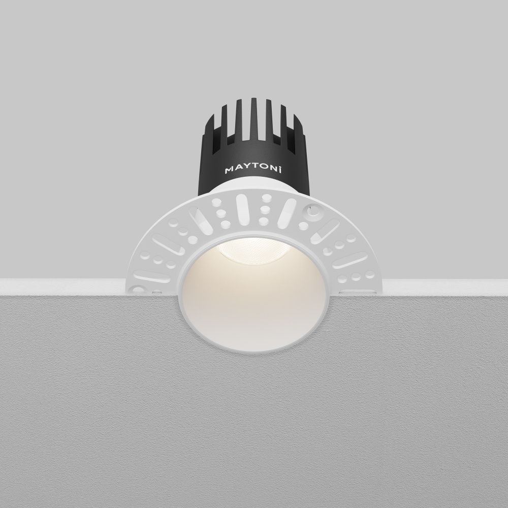 Встраиваемый светильник  DL120-10W-4K-TRS-W **-9,7 см, *LED*10W, 4000K, Maytoni technical Dip DL120-10W-4K-TRS-W, Белый