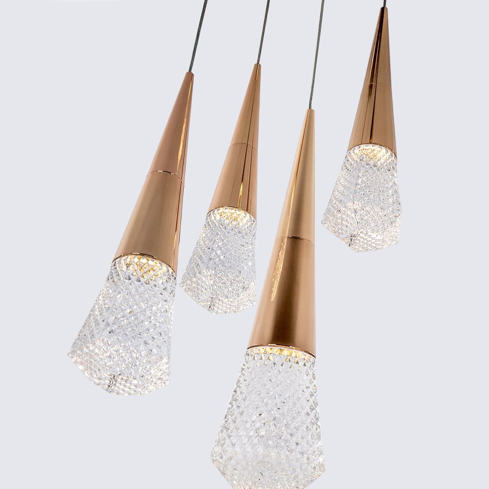 Подвесной светильник 30*30*97 см, LED 15W, 4000K, Золото MODELUX ML.3315.5