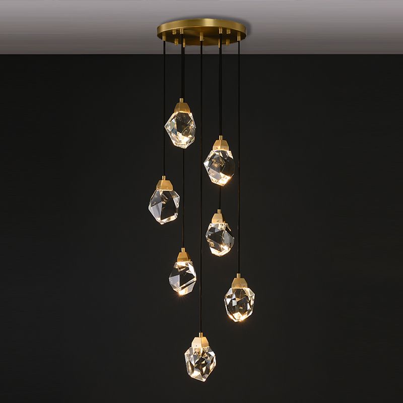 Подвесной светильник CRISTEL ONE D40 26*45*45 см, 7*LED*5W, 3000, 4000, 5000K, ImperiumLoft CRISTEL-ONE01, Латунь