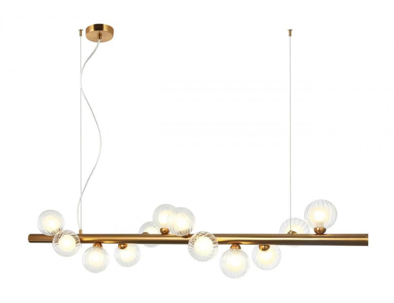 Люстра подвесная 127*28*32/150 см, 12*G9 LED  Бронза Stilfort Shardin 2165/05/12P