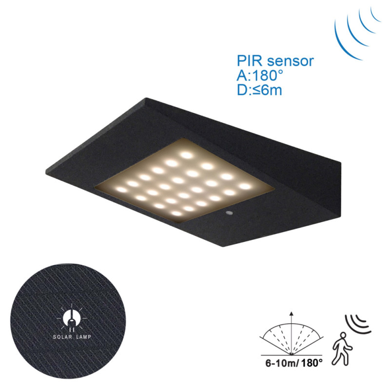Бра 19*14*4,6 см, LED *  2.2W, 3000К Mantra Yeti 7098, серый