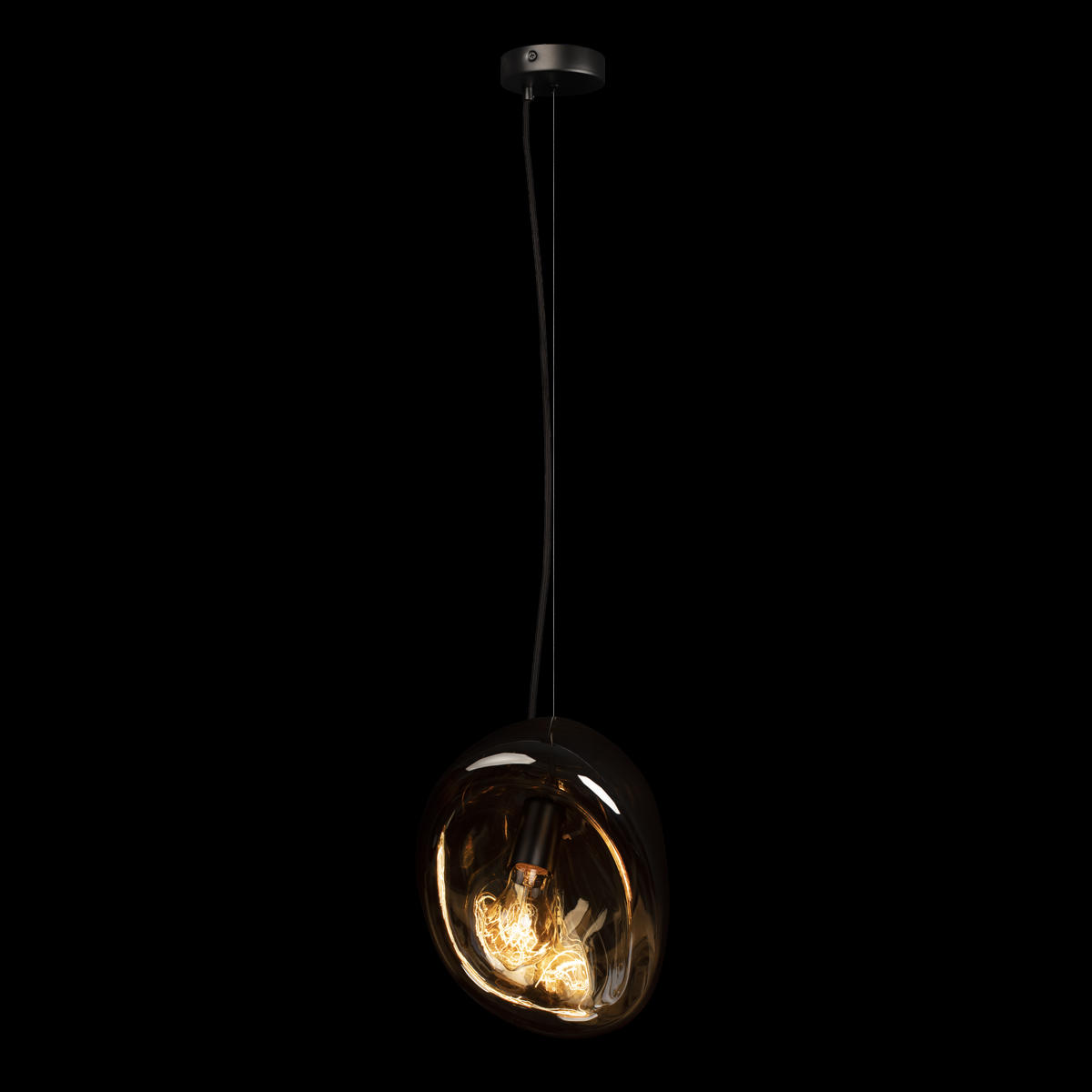 Подвесной светильник 25*25 см, 1*E27*40W  LOFT IT Gallo 10293 Amber черный