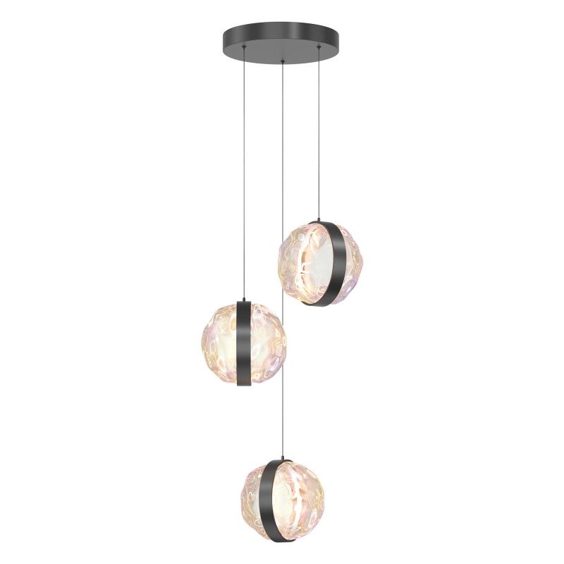 Каскадная люстра 38*38*323 см, LED*15W, 3000K, Maytoni Misterio MOD379PL-L17B3K, черный