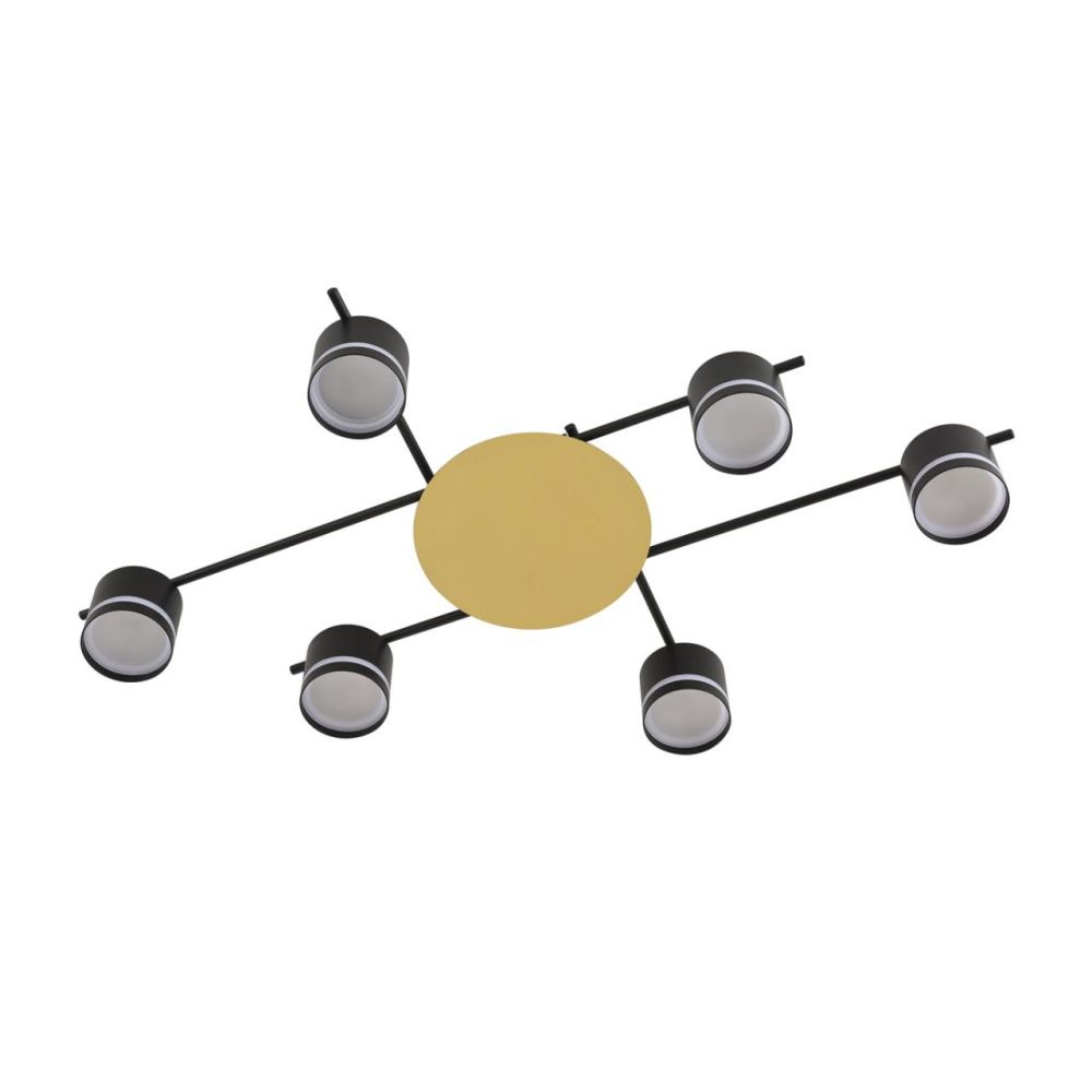 Светильник подвесной 87*57*12-12 см, 6*GX53 LED*7W, Lumion Benua LUM8304/6C, черный; золотой