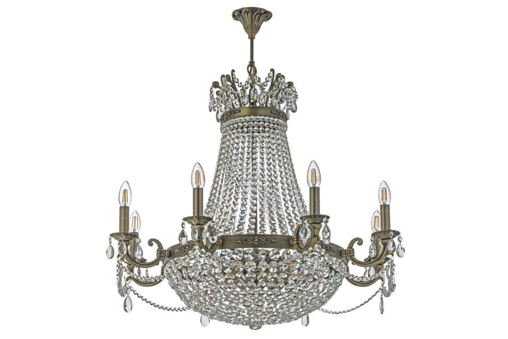Люстра *81*75 см, 8*E14*40W, Dio D`arte Lodi Antique Lodi E 1.6.8.600 A, Бронза