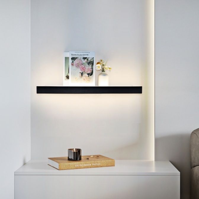 Светильник - декоративная полочка DZN-72318 ЧЕРНЫЙ  L1200/H45*90/1/LED/20W/4000K с выключателем 25-07