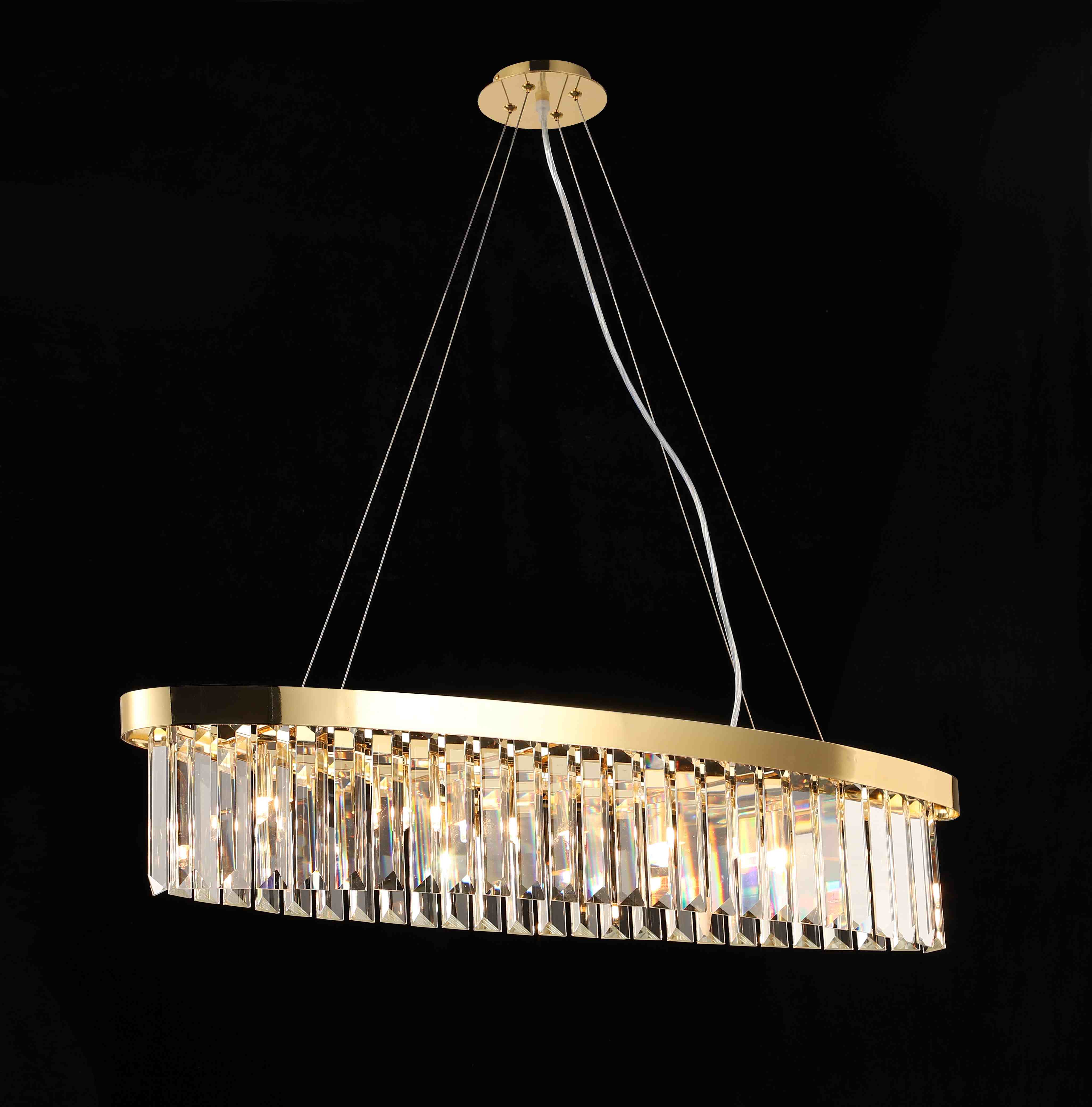 Люстра 900*200*170, 6*E14, 40W NewRgy Cristallo G15-L900*W200*H170 H GOLD, H GOLD