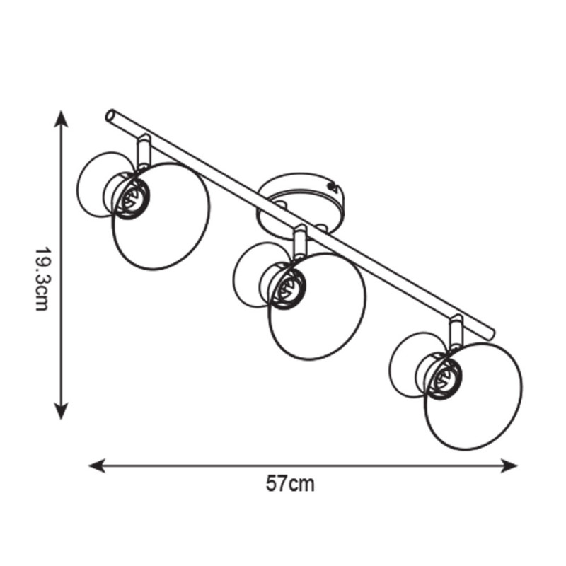 Спот Arte Lamp Baltimore A1406PL-3BK, черный/золотой