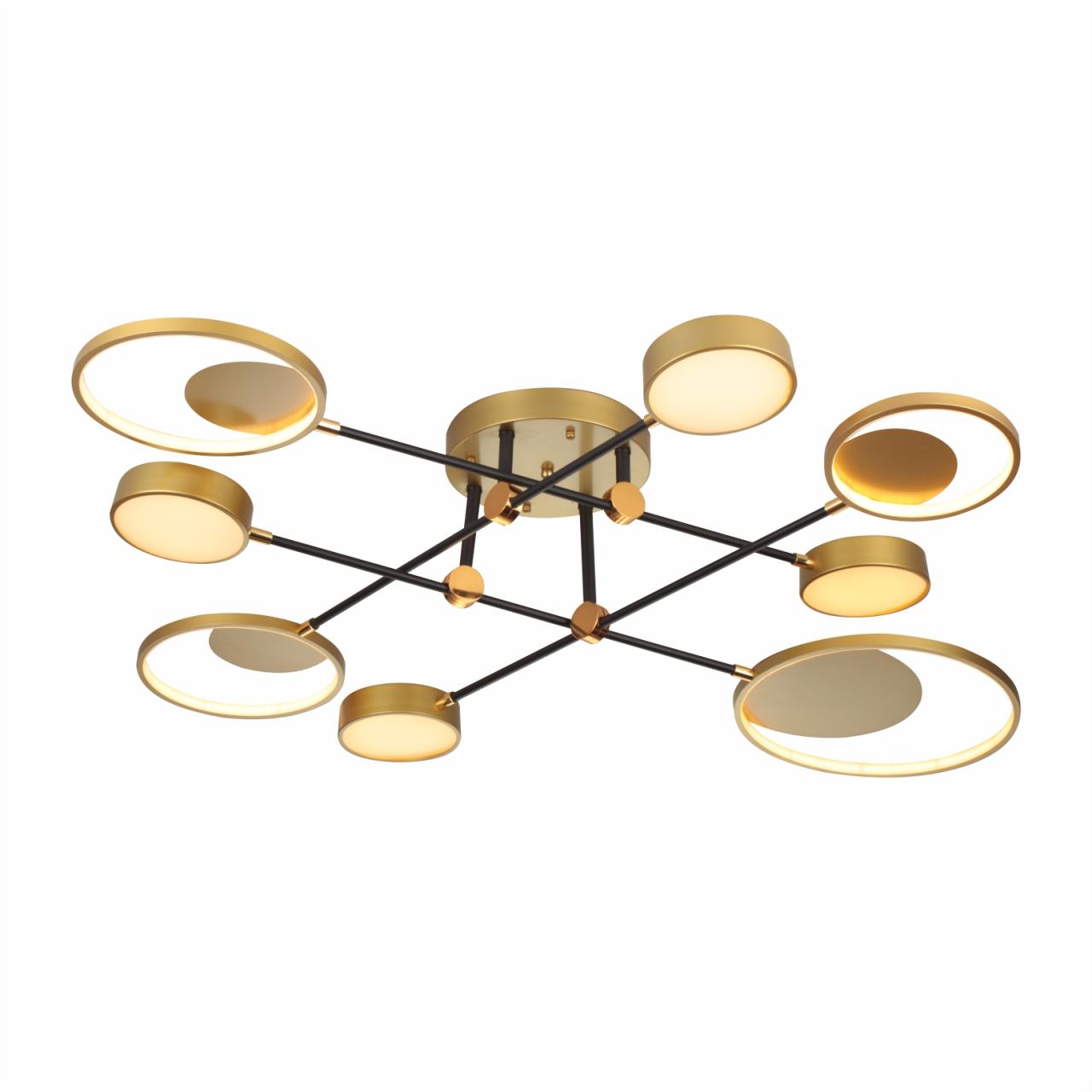 Светильник 140*120*20 см, LED 72W, 3000 / 6500К, Золото LED4U L2500-8