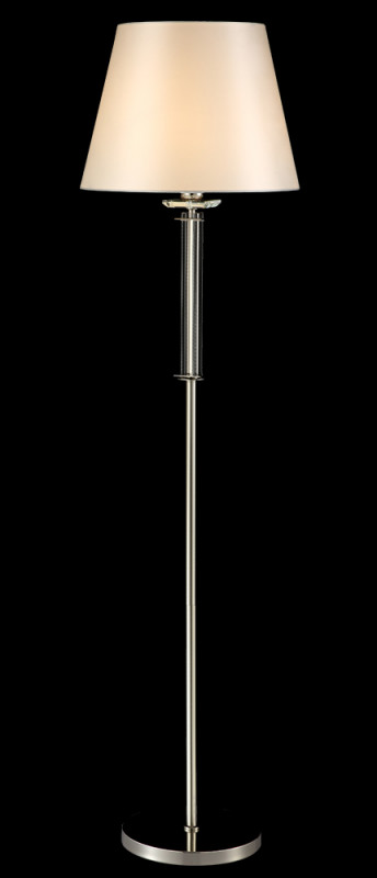 Торшер 38 см, Crystal Lux NICOLAS PT1 NICKEL/WHITE никель/прозрачный