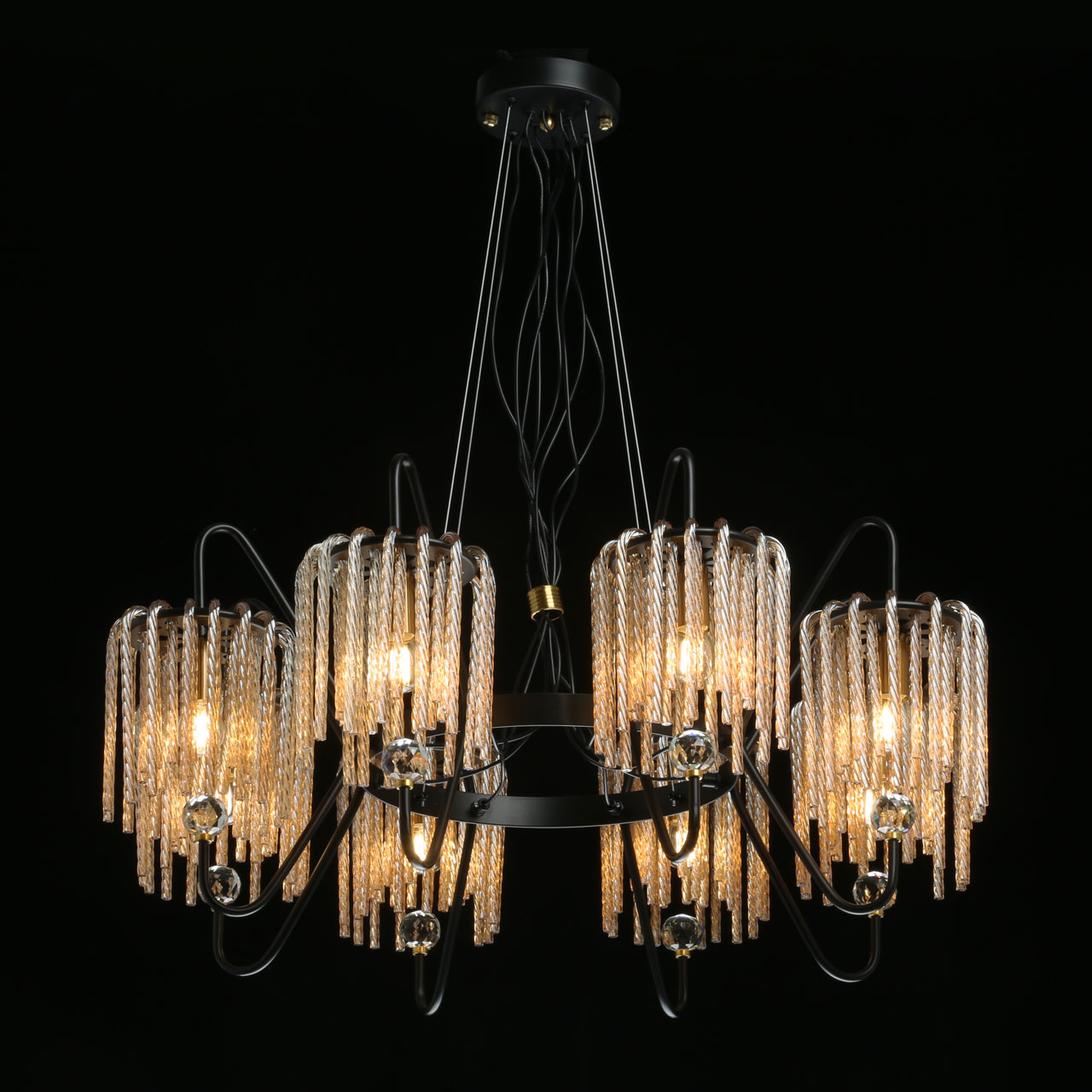 Люстра 84*120 см, 8*E14 черный/бронза MW-Light Лавиния 443010908