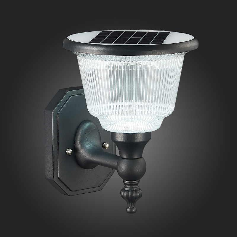 Светильник уличный настенный 22 см, 2W 3000-6000K ST LUCE SOLARIS SL9502.401.01 Черный