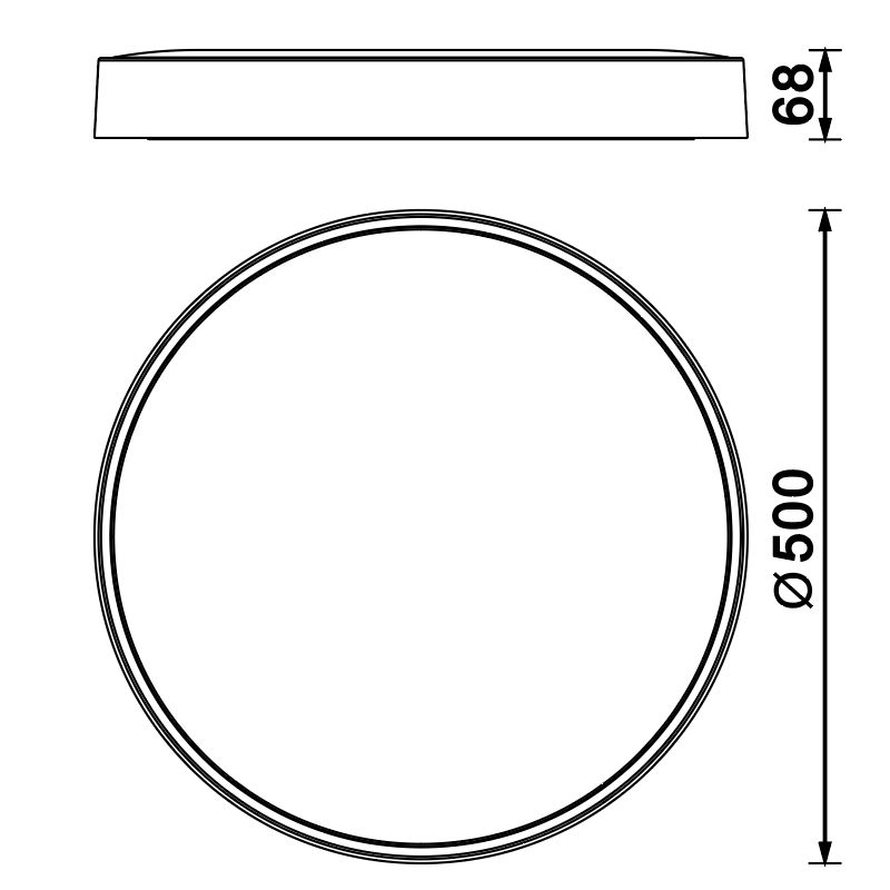 Светильник 50*6,8 см, *LED*40W, 2700-4000K, Mantra Cumbuco Ii MAN8838, белый