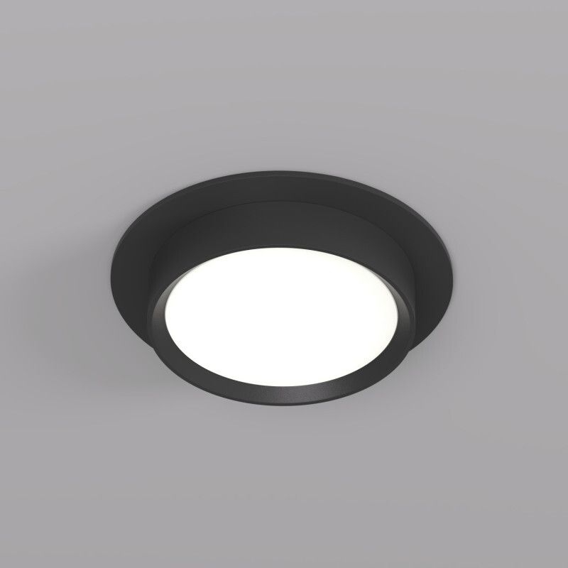 Встраиваемый светильник 11 см, Denkirs Flat DK2090-BK, черный