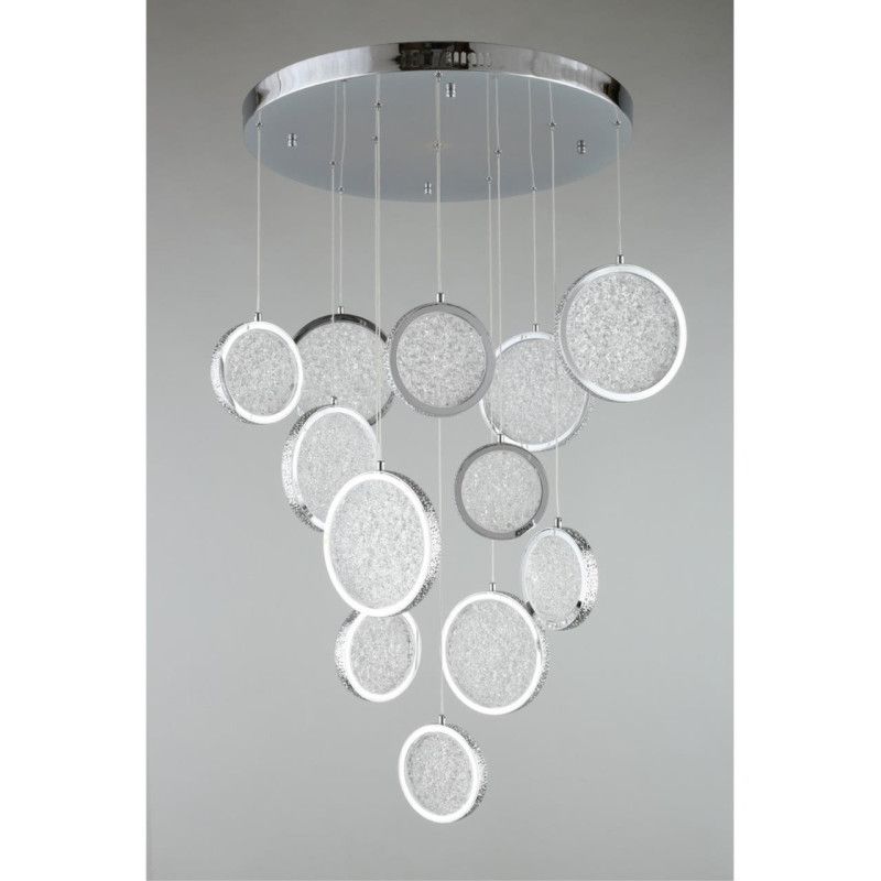 Каскадная люстра 60*60-220 см, 1*LED, 102W, K, Aployt Yulali APL.048.13.102, хром