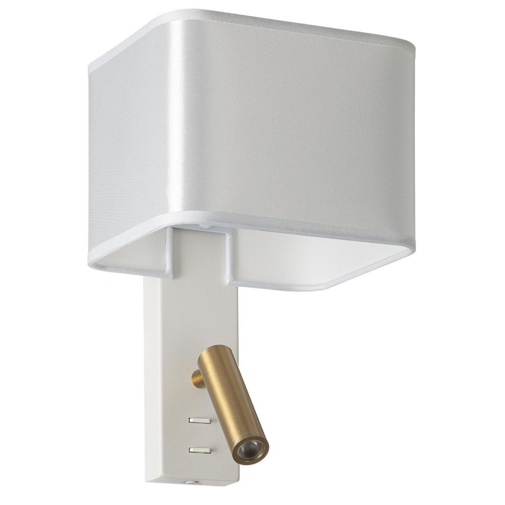 Бра 28 см, Citilux Dekart CL704480, белый-бронза