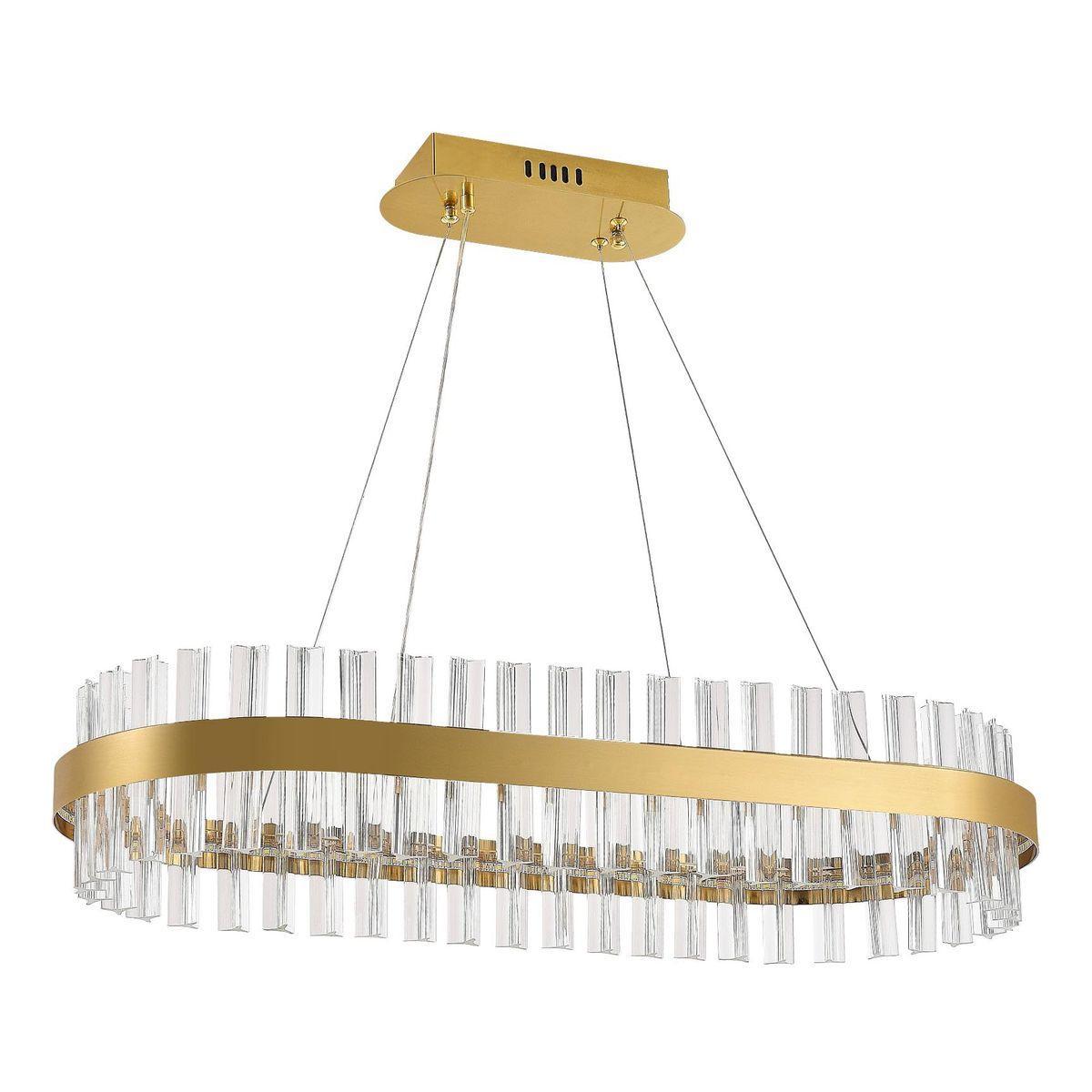 Подвесной светодиодный светильник  35*80*15 см, LED 120 W, Natali Kovaltseva Smart Нимбы Led Lamps 81252 Золотой