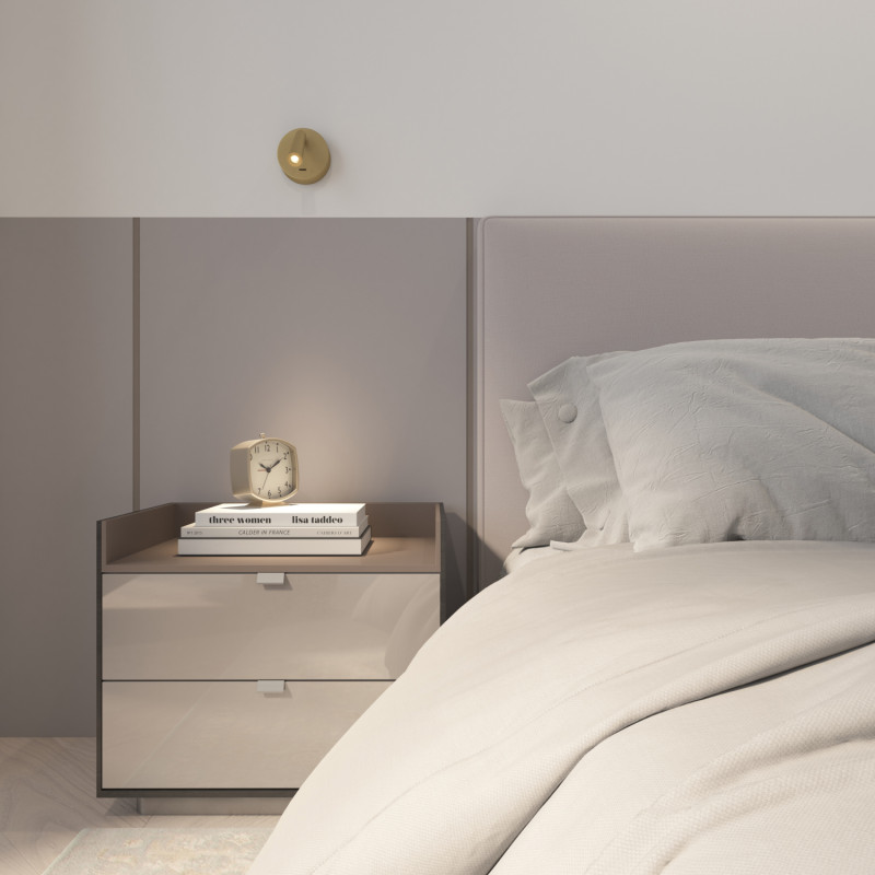 Бра 10,4*6,8 см, 3W, 3000К, Denkirs SHINE WALL DK5072-SB латунный