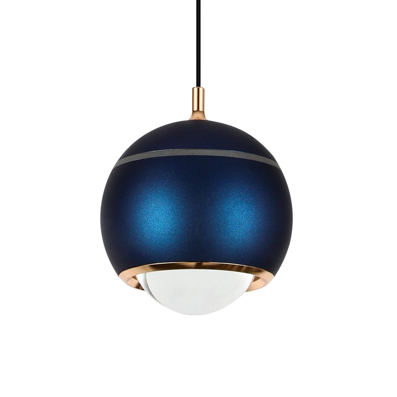 Подвесной светильник 12*10*200 см, LED 10W, 4200K, Черный LED4U L8753-1 BL