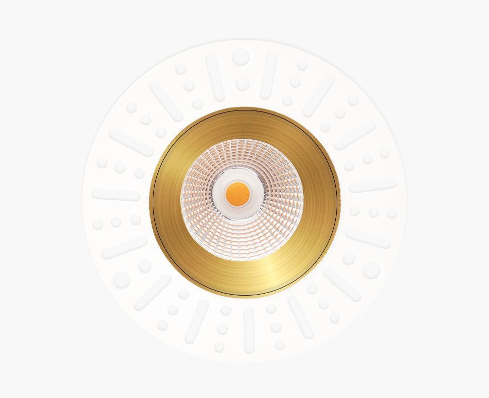 Встраиваемый светильник 12 см, 12W, 3000K, Italline IT02-028 gold 3000K, золото