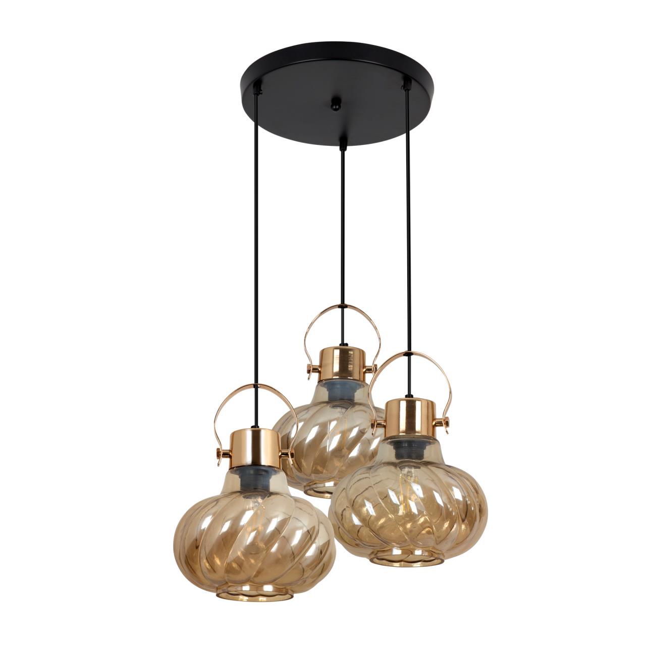 Подвесной светильник 45*45*100 см, Е 27 3x60W, Черный, Золото MODEMODERN MD.1189.450 BR